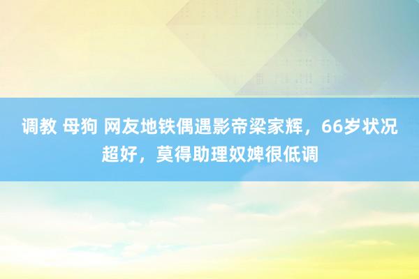 调教 母狗 网友地铁偶遇影帝梁家辉，66岁状况超好，莫得助理奴婢很低调