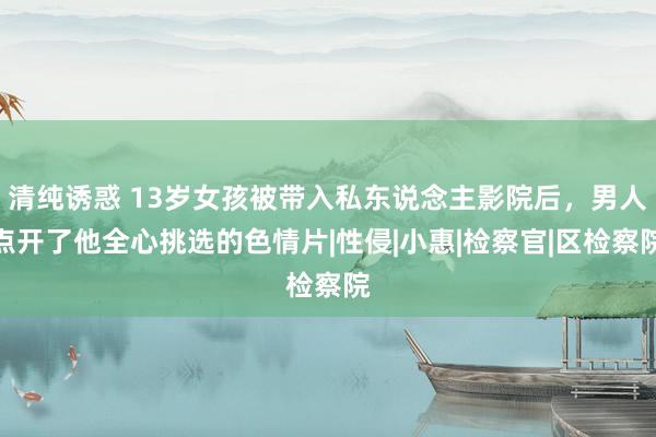 清纯诱惑 13岁女孩被带入私东说念主影院后，男人点开了他全心挑选的色情片|性侵|小惠|检察官|区检察院