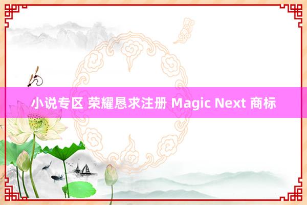 小说专区 荣耀恳求注册 Magic Next 商标