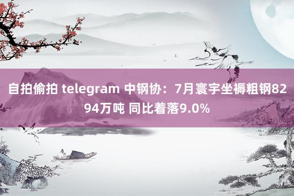 自拍偷拍 telegram 中钢协：7月寰宇坐褥粗钢8294万吨 同比着落9.0%