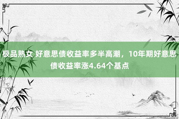 极品熟女 好意思债收益率多半高潮，10年期好意思债收益率涨4.64个基点