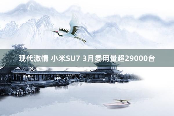 现代激情 小米SU7 3月委用量超29000台